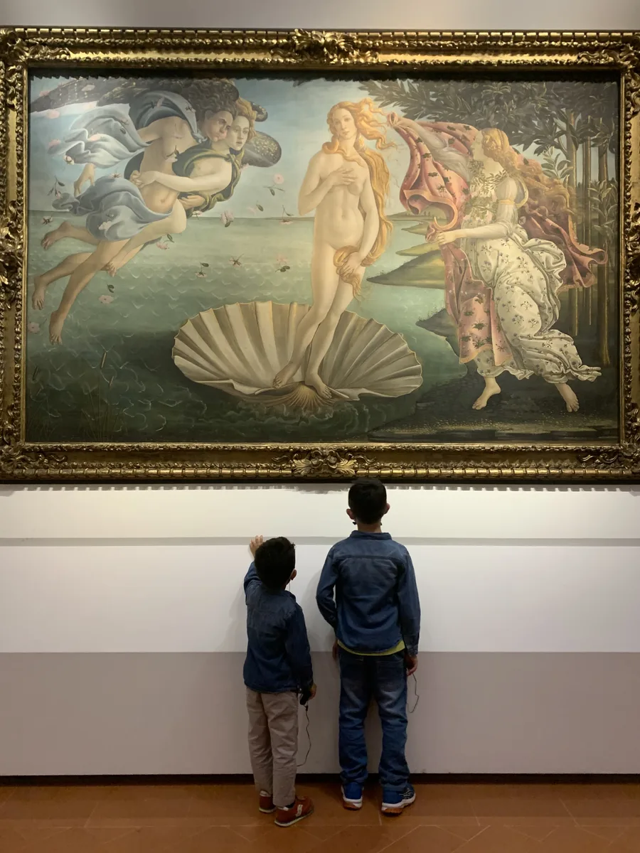 Botticelli's Birth of Venus at the Uffizi Gallery, Florence