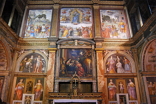 Frescoes inside the Church of San Maurizio al Monastero Maggiore in Milan