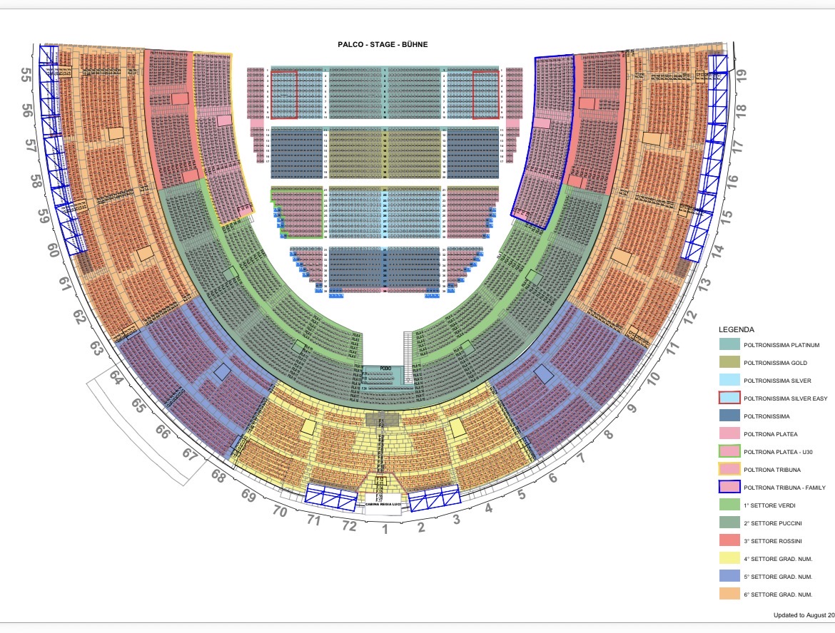 Arena di Verona — Seat Map 2026